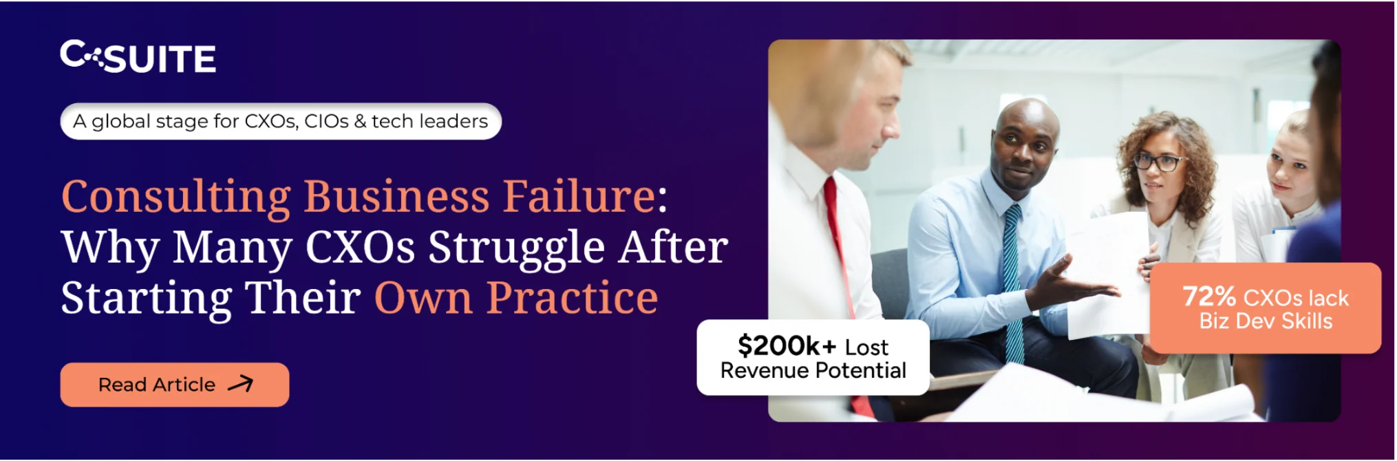 Consulting Business Failure: Why Many CXOs Struggle After Starting Their Own Practice