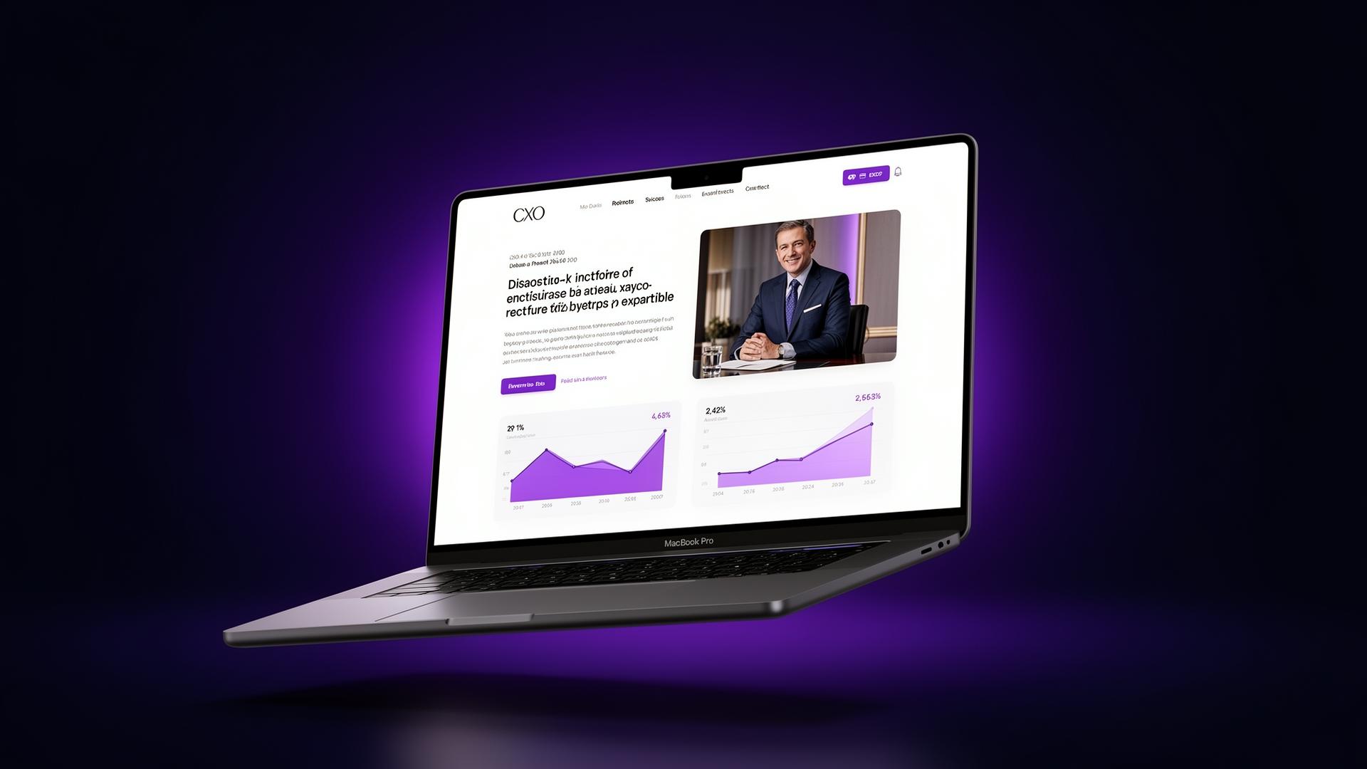 CXO digital portfolio mockup