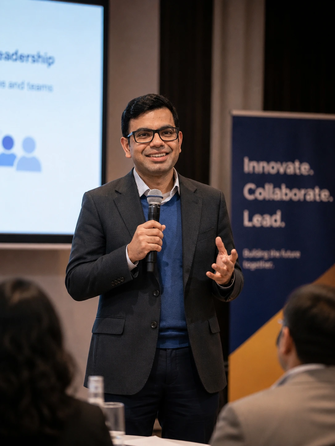 On a leadership panel On a leadership panel