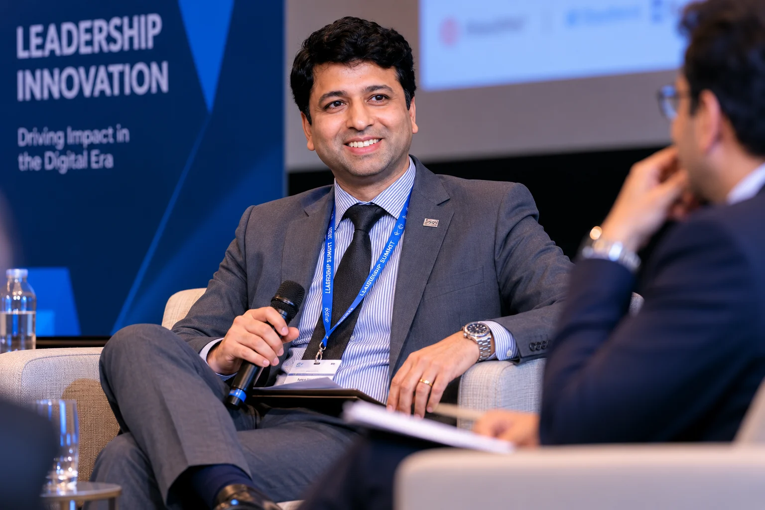 Dr. Anil Tiwari on a leadership panel Dr. Anil Tiwari on a leadership panel